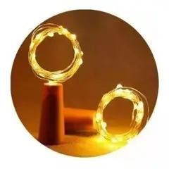 GENERICO - Pack 10 Luces Corcho Hada Alambre Micro Led Calido
