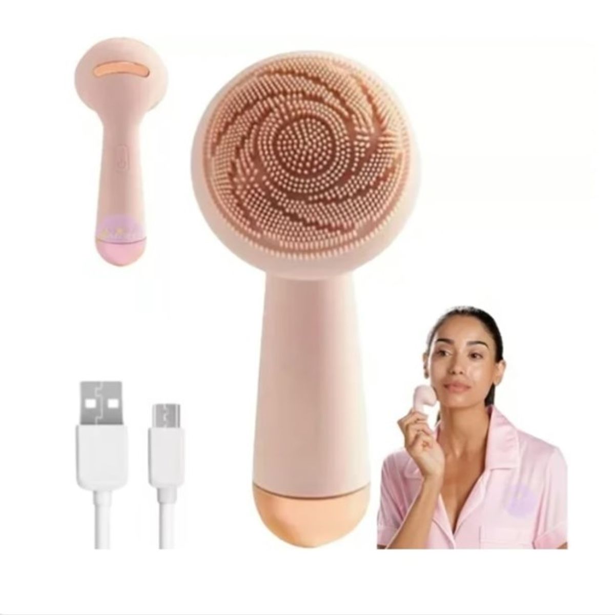 GENERICO - Cepillo Limpiador Masajeador Facial Premium Recargable Usb