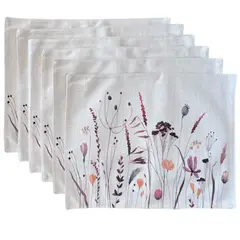 MANDIRHOME - Set de 6 Individuales Repelente A Líquidos Y Antimanchas Anita