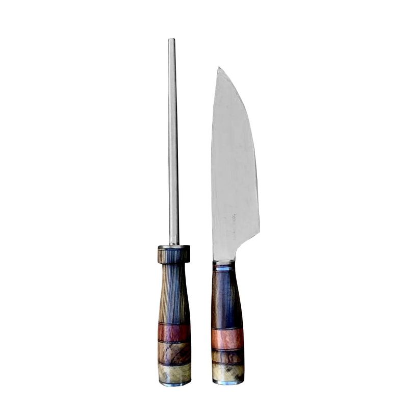 GENERICO - Astil y Cuchillo Trozador Setter  Madera - Fire Chile