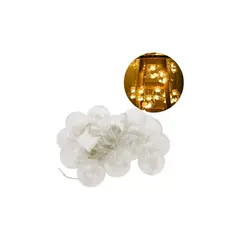 GENERICO - Luz Led Cascada Esferas Decorativa Navidad Guirnalda Adorno Amarillo