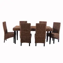 GENERICO - Comedor 6 Sillas en Rattan Natural