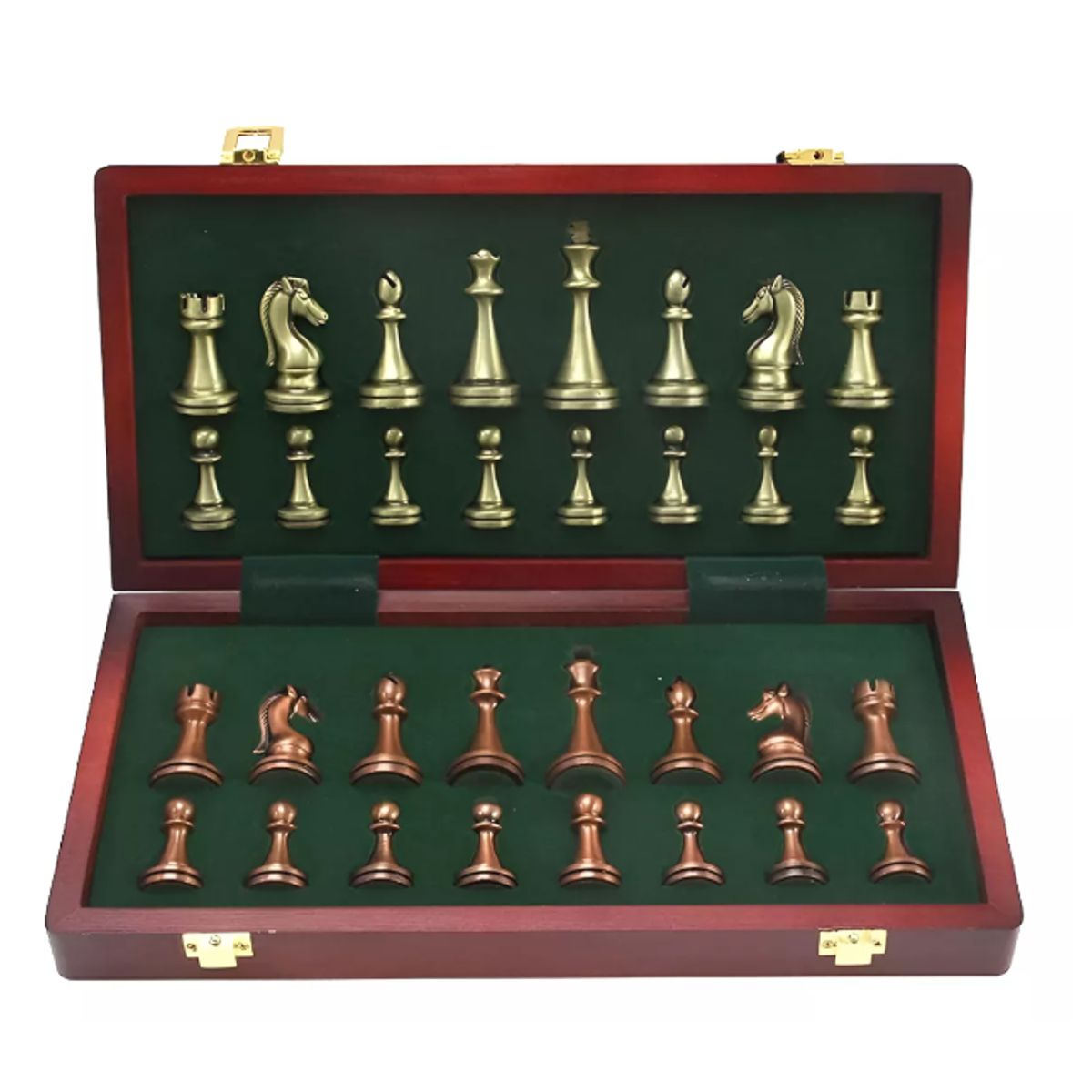 NACION AJEDREZ - Tablero De Ajedrez Portátil Con Piezas De Metal Plegable