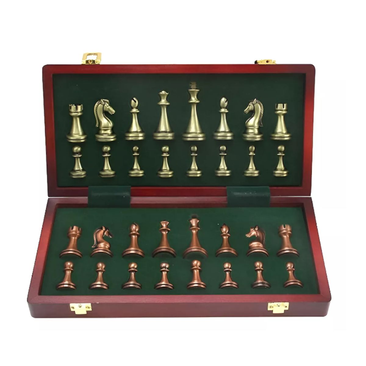 NACION AJEDREZ - Tablero De Ajedrez Portátil Con Piezas De Metal Plegable