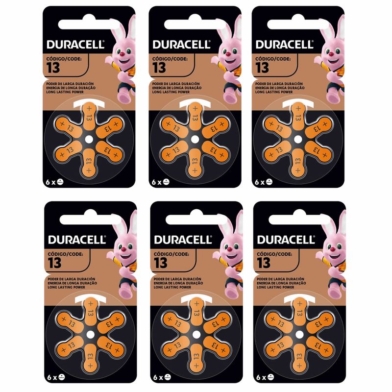 DURACELL - Pack 36 Pilas Duracell 13 Auditivas Duracell Activair N13