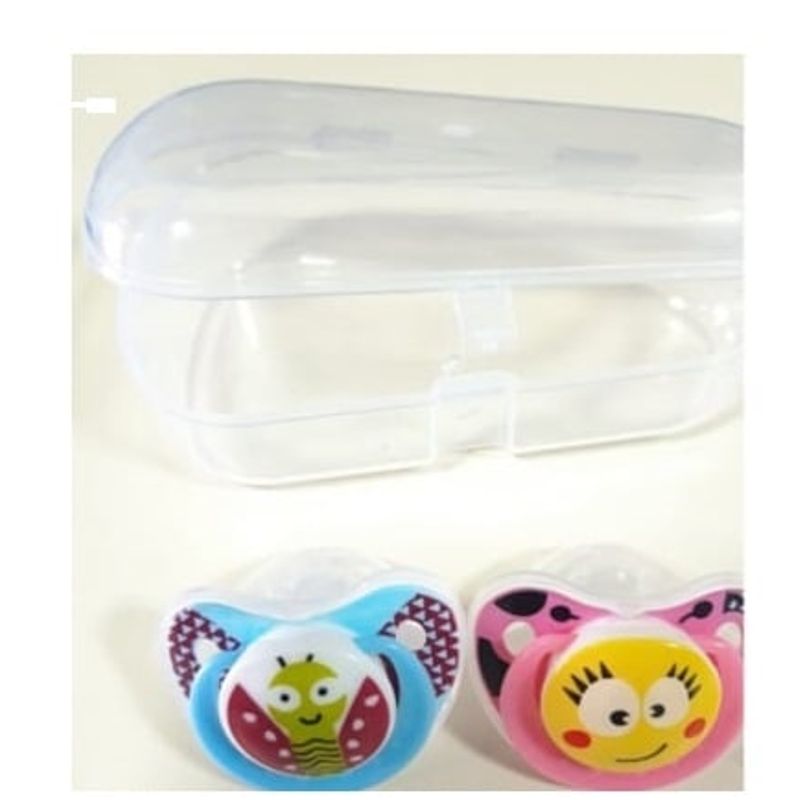 GENERICO - Pack caja 2 Chupetes para bebe 2 meses a 2 años.