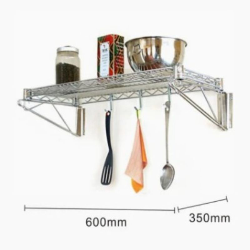 GENERICO - Repisa acero inoxidable 1 nivel 60x35 cms