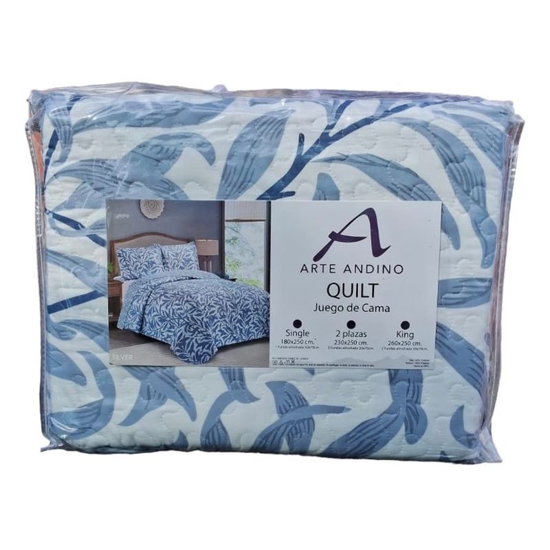 GENERICO - Cubrecama Quilt 2 plazas Arte Andino