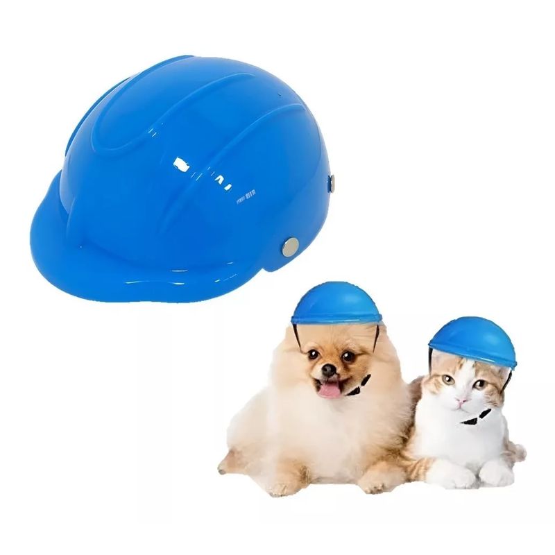 GENERICO - Casco Para Mascotas Disfraz Divertido Cascos Perro Gato Azul