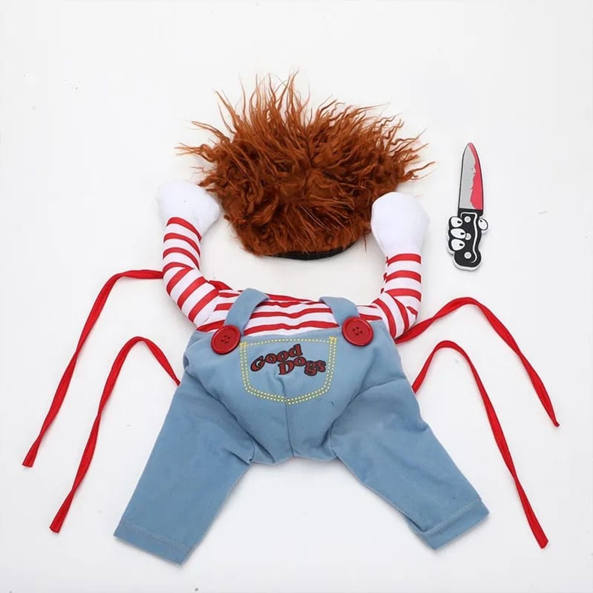 GENERICO - Disfraz Para Perros Y Gatos Diseño Chucky Halloween Talla XL