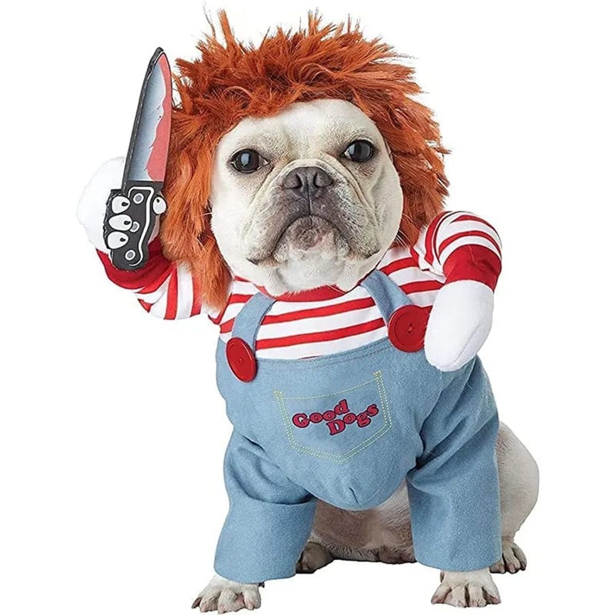 GENERICO - Disfraz Para Perros Y Gatos Diseño Chucky Halloween Talla XL