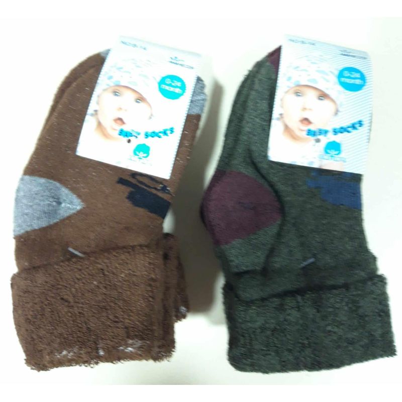 GENERICO - Pack 4 pares calcetines invierno para bebe a 24 meses