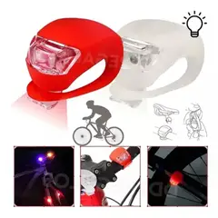 GENERICO - Par de Luces Led Bicicleta Silicona Rojo Y Blanco