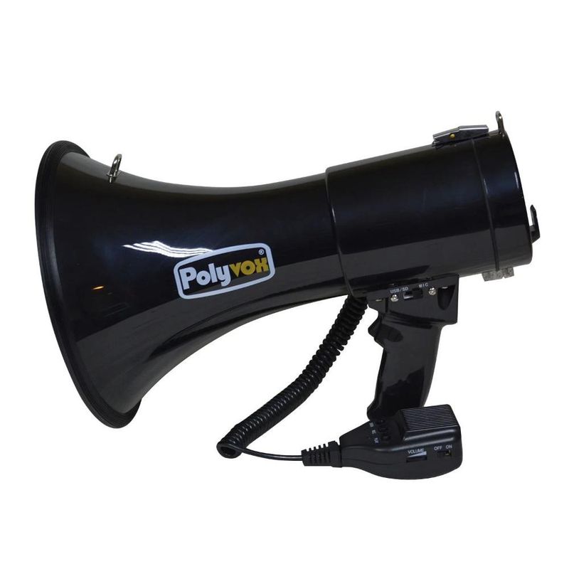 POLYVOX - Megafono Recargable de 50W Polyvox PYM-181 AUBK - Negro