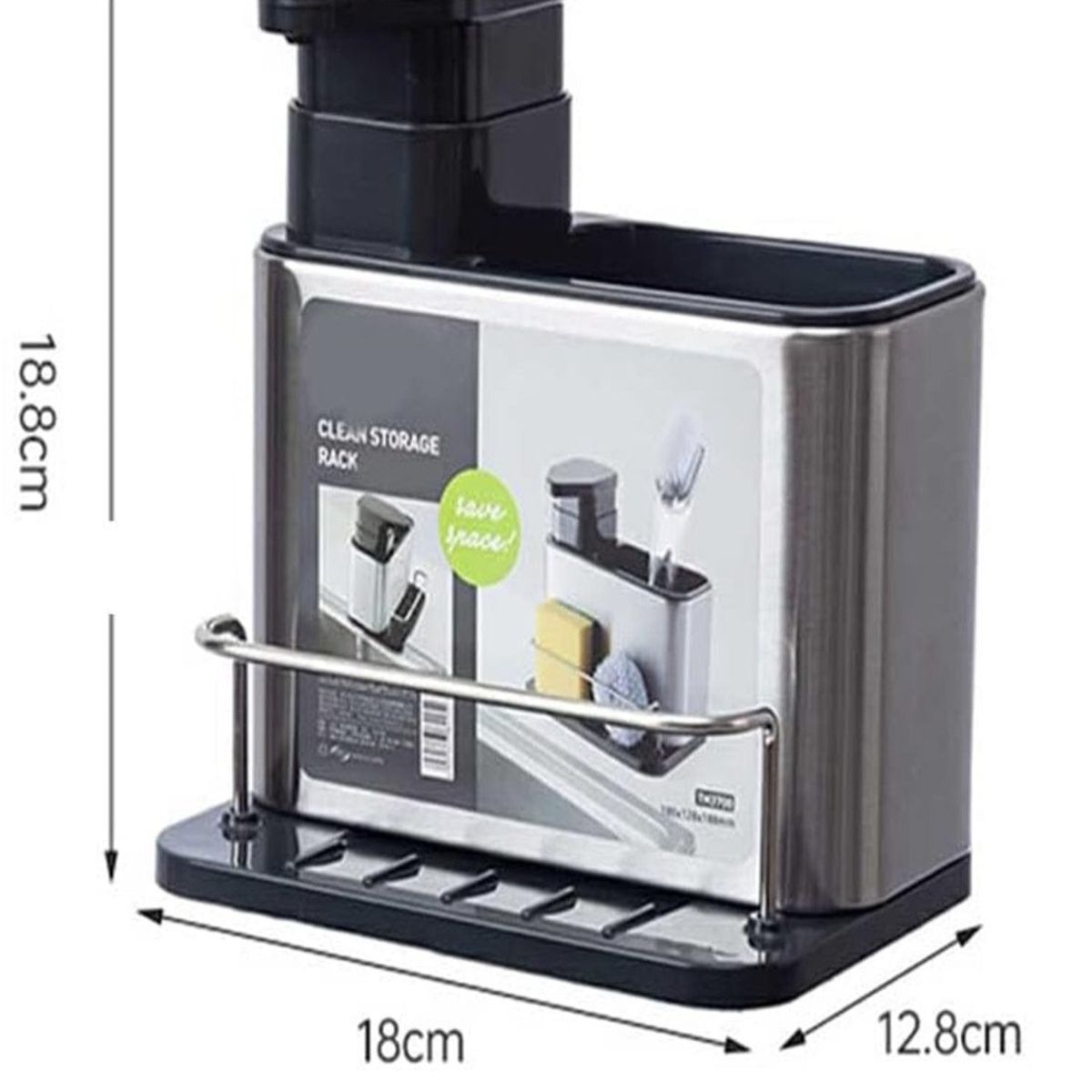 GENERICO - Organizador Dispensador Lavalozas y Esponja 3 en 1