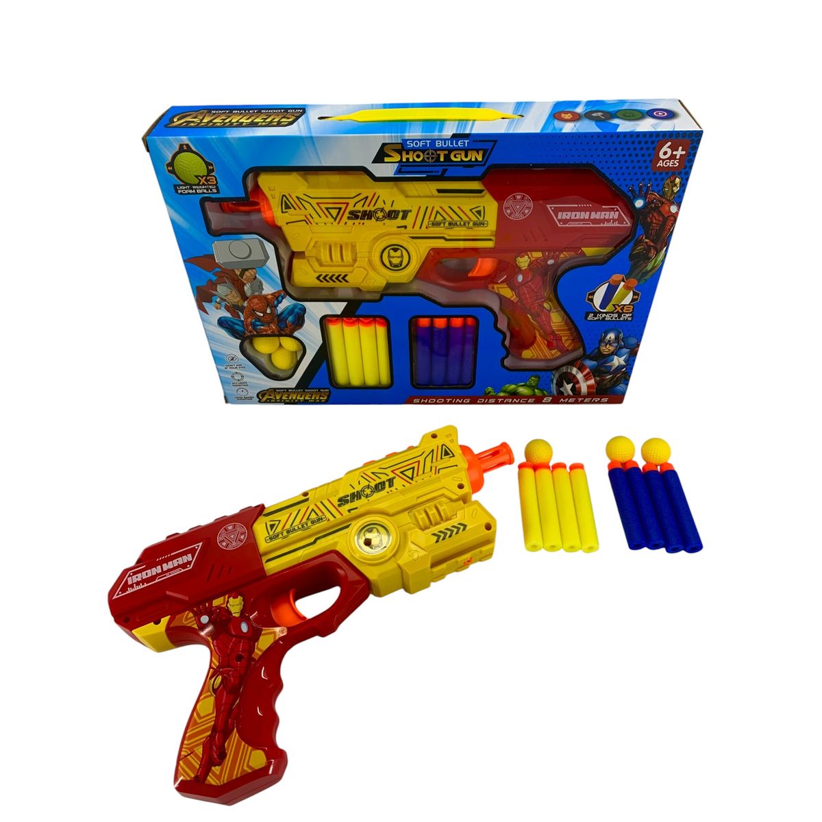 GENERICO - Pistolas Lanza Dardos Juguete Iron Man  Avengers