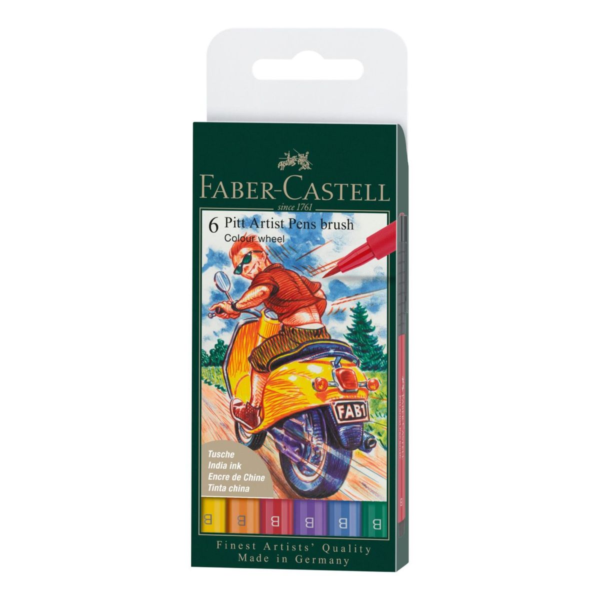 FABER-CASTELL - Rotuladores Pitt Artist Faber-Castell x6 uds. Wheel