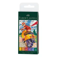 FABER-CASTELL - Rotuladores Pitt Artist x6 uds. Wheel