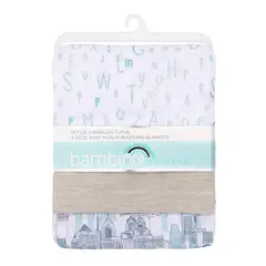 BAMBINO - Set 3 Pañales Tuto Gris Abecedario Niño