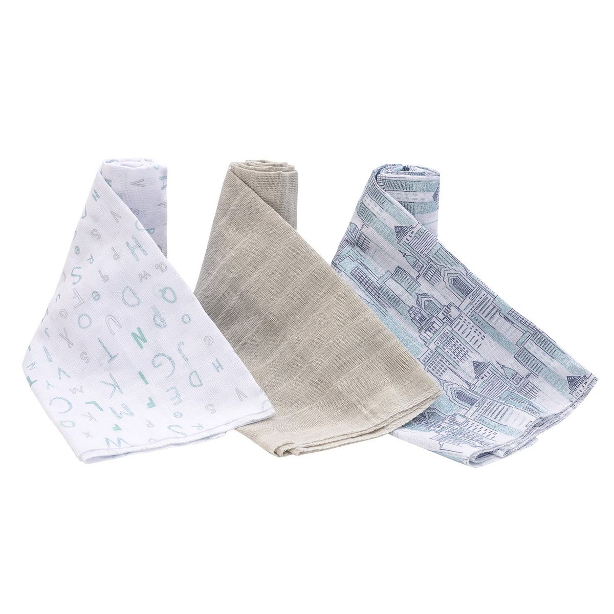 BAMBINO - Set 3 Pañales Tuto Gris Abecedario Niño