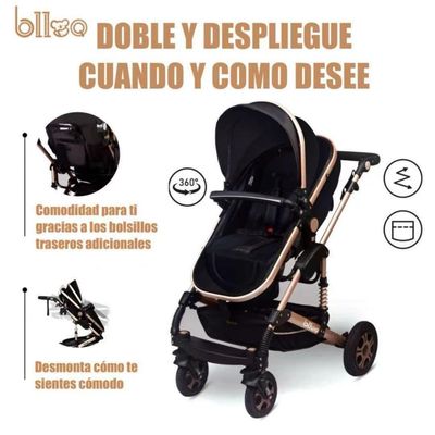 Imagen 2 del producto Coche Cuna Bebé 5 En 1 Plegable Multifuncional Y Accesorios