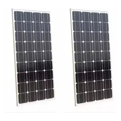 U BUY - Pack 2 Panel Solar Monocristalino Fotovoltaico 12v 100w