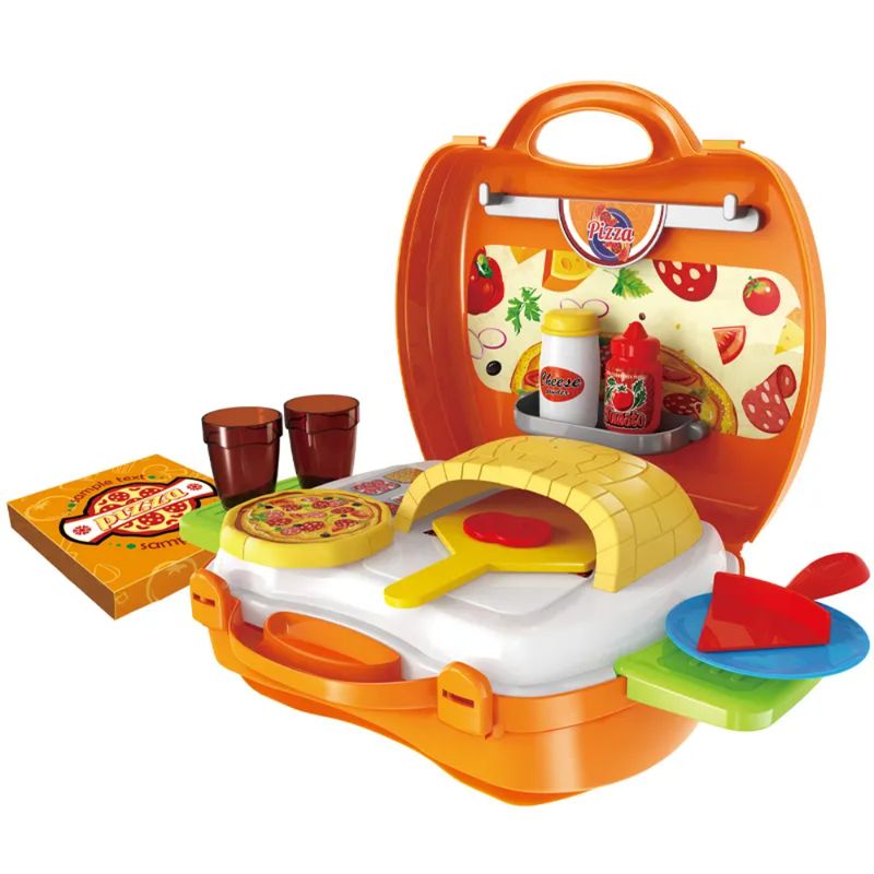 SPACEZAT - Maletin Cocina de Juguete Horno para Pizza 26 pzas