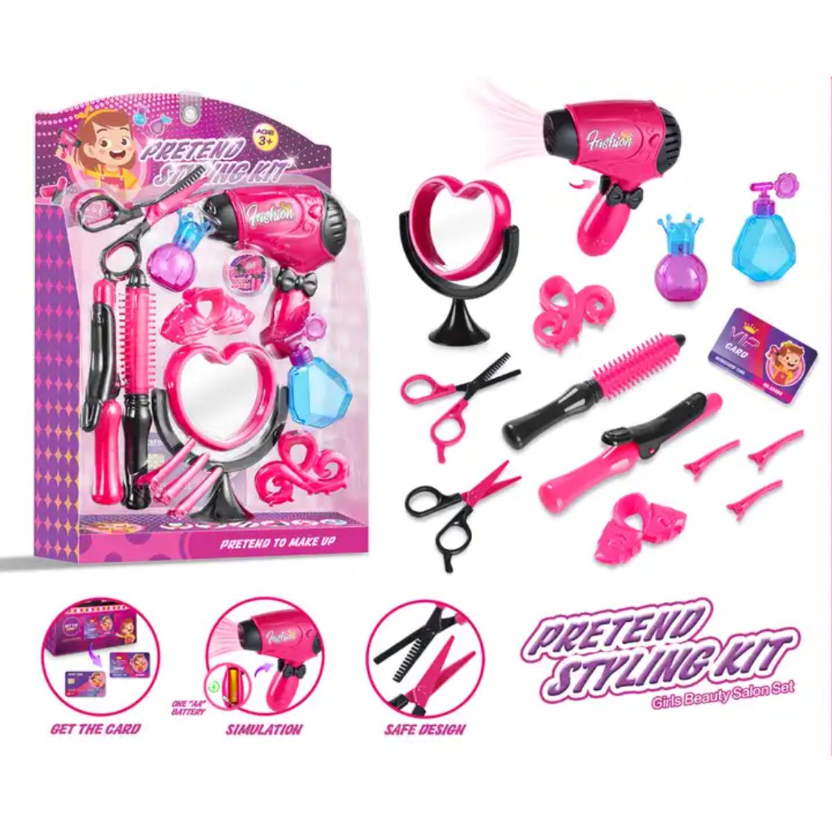 SPACEZAT - Juego de Roles de Peluqueria Set Estilista