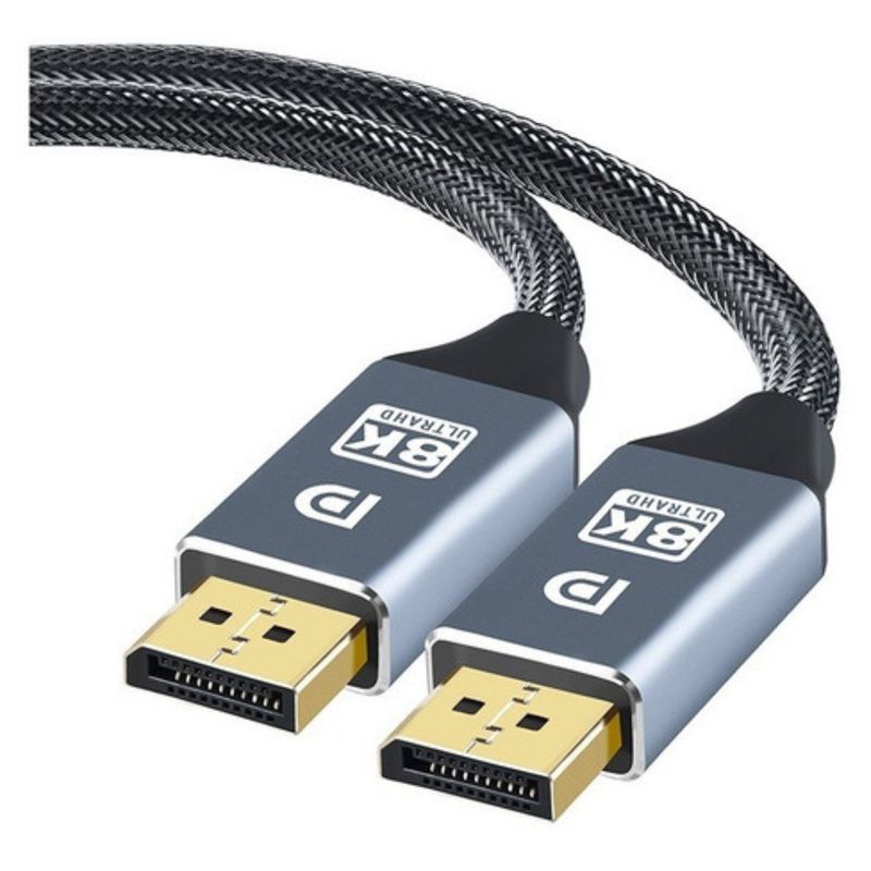 GENERICO - Cable Displayport 8k (8k 60hz / 4k 144hz/ 2k 165hz) V1.4 2 metros