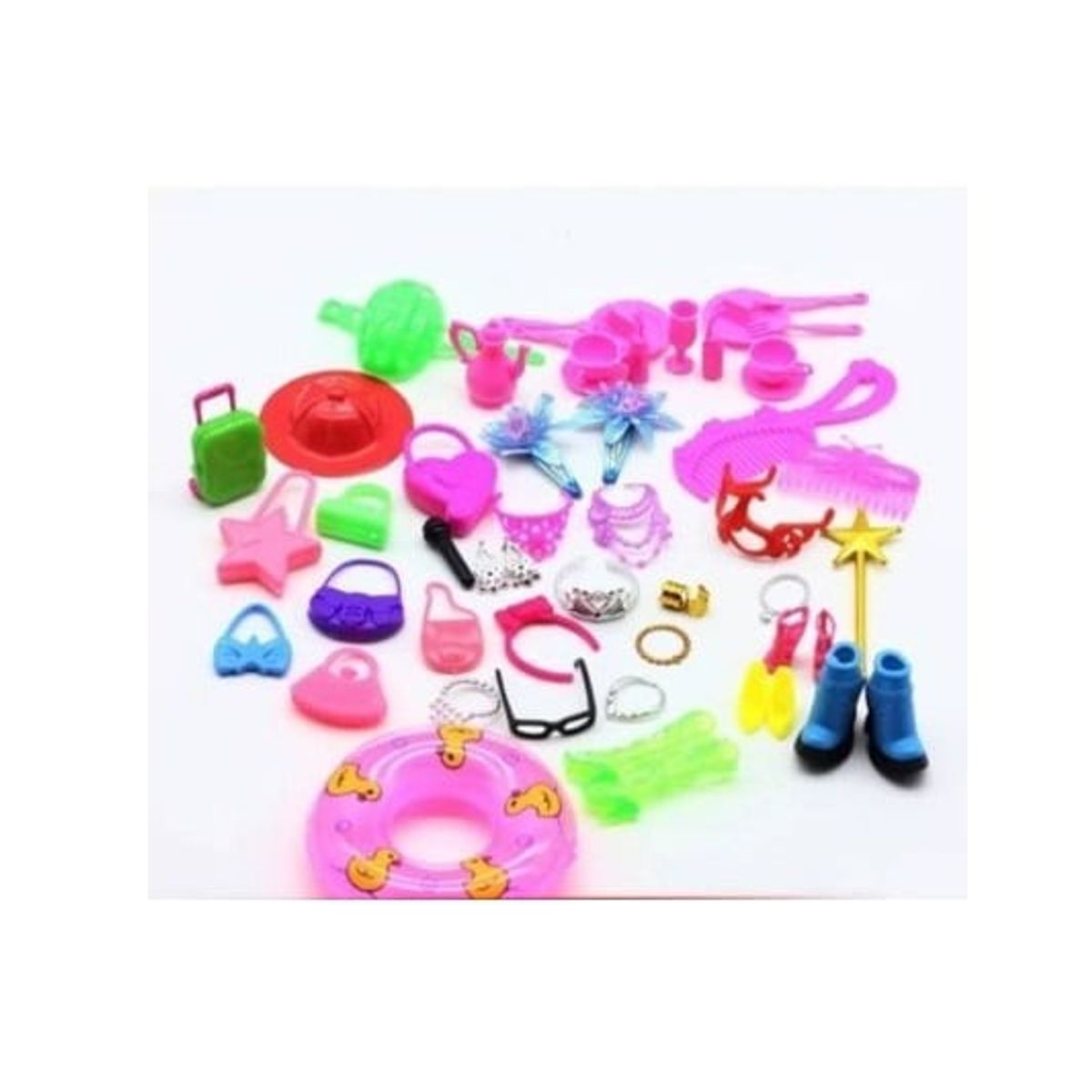 GENERICO - Pack juguete con muchas cosas tamaño 2 a 8cm para niños.