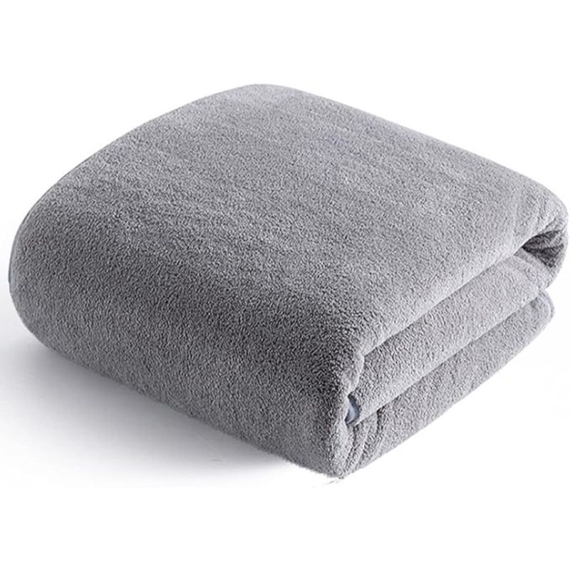 AZ AURAZEUS - Toallon Grande De Baño Gris 100 X 140 Microfibra Playa De Mano Az