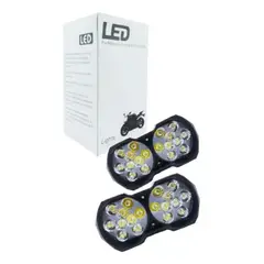 GENERICO - Neblinero De 18 Led Para Moto, 12 Volt. En Caja. X2