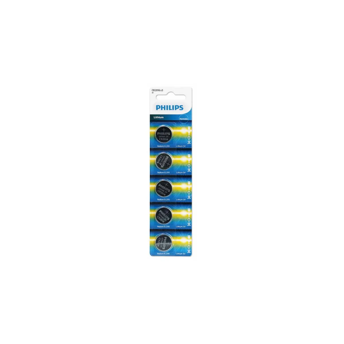 PHILIPS - Pack 5 Pilas Cr2016 Philips - SC