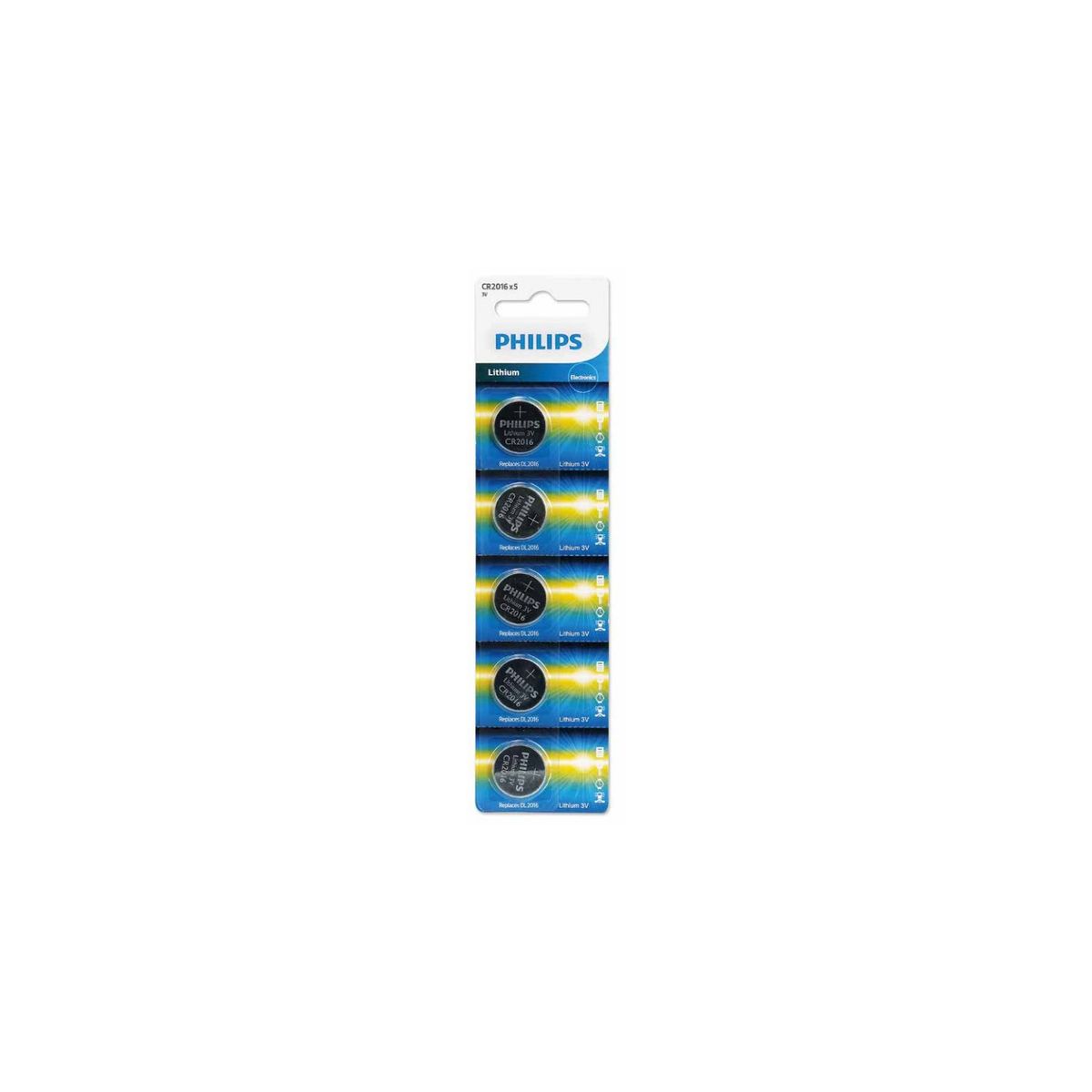 PHILIPS - Pack 5 Pilas Cr2016 Philips - SC