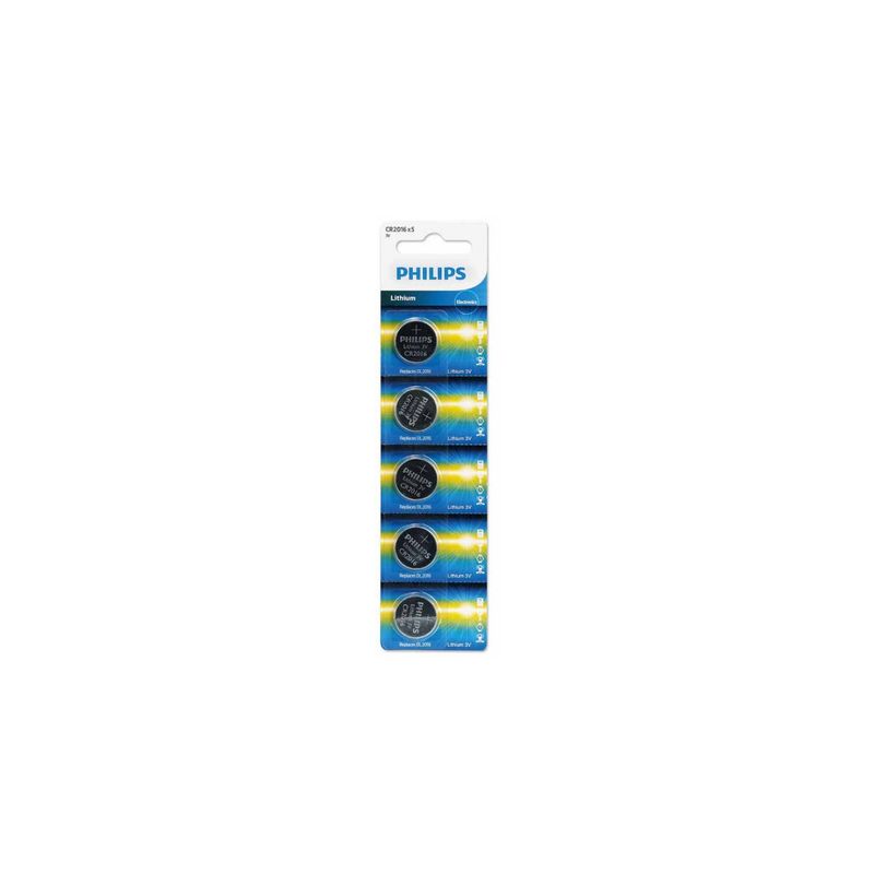 PHILIPS - Pack 5 Pilas Cr2016 Philips - SC