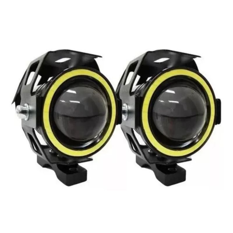 GENERICO - Pack Par Neblineros Foco Led Ojos De Diablo Ojo Ángel Moto