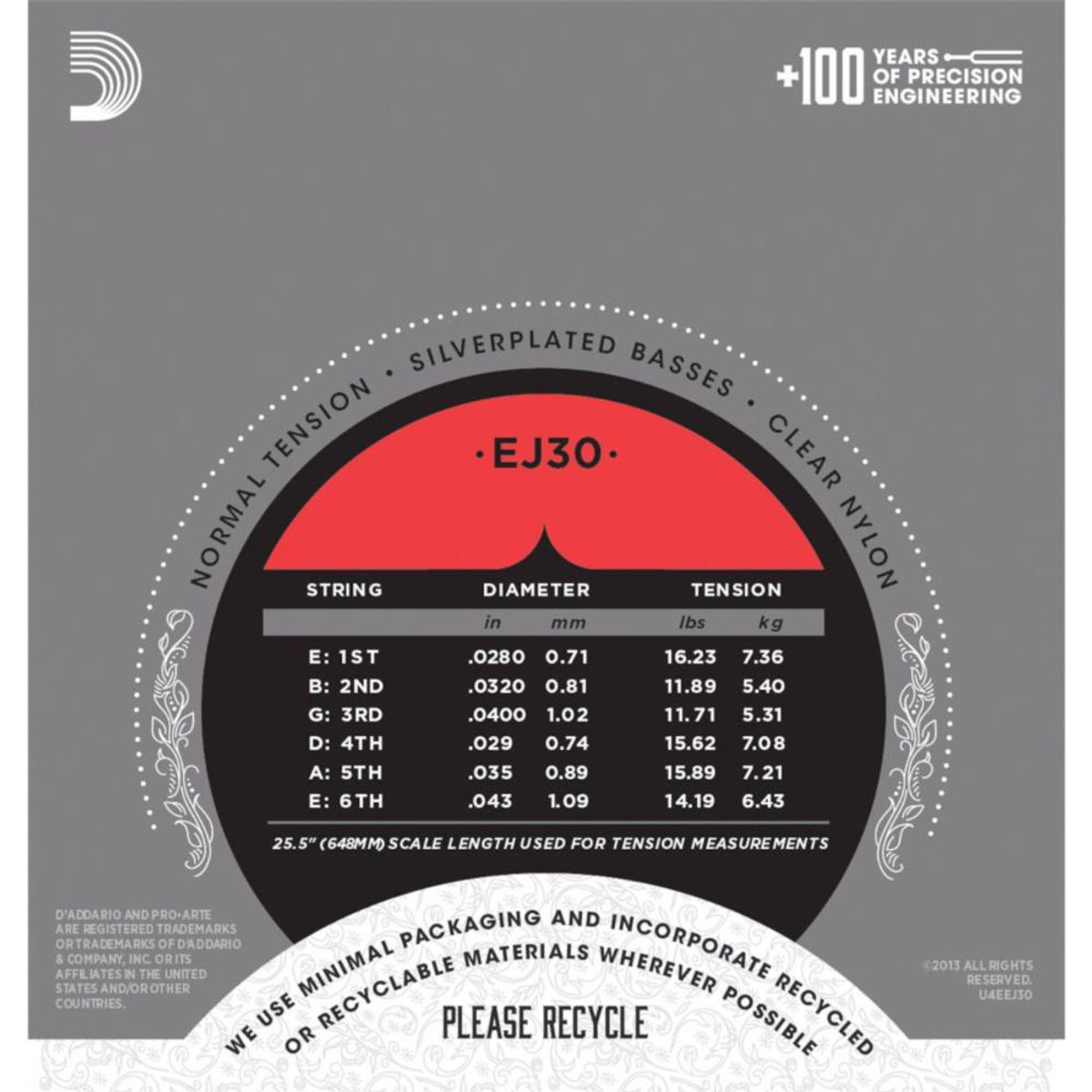 DADDARIO - Cuerdas para guitarra clasica DAddario EJ30