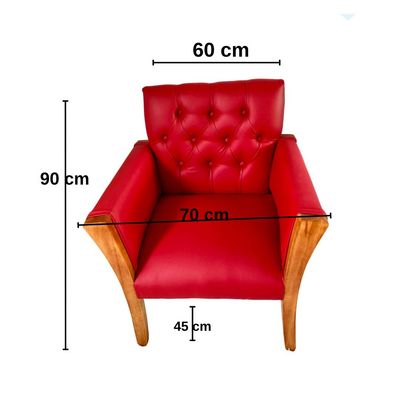 Imagen 2 del producto Sitial Rojo capitone HOPE miel