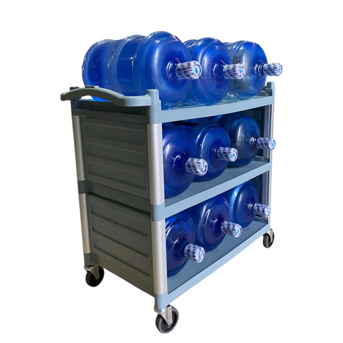 PROCHEF - Carro Multiuso Plástico Grande Cerrado 100x50x92 Gris