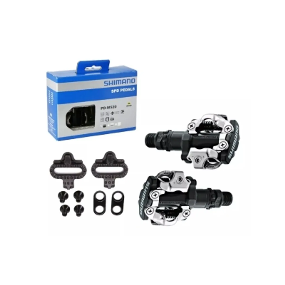 SHIMANO - Pedales  Calas Shimano M520 Deore Spd Originales Mtb