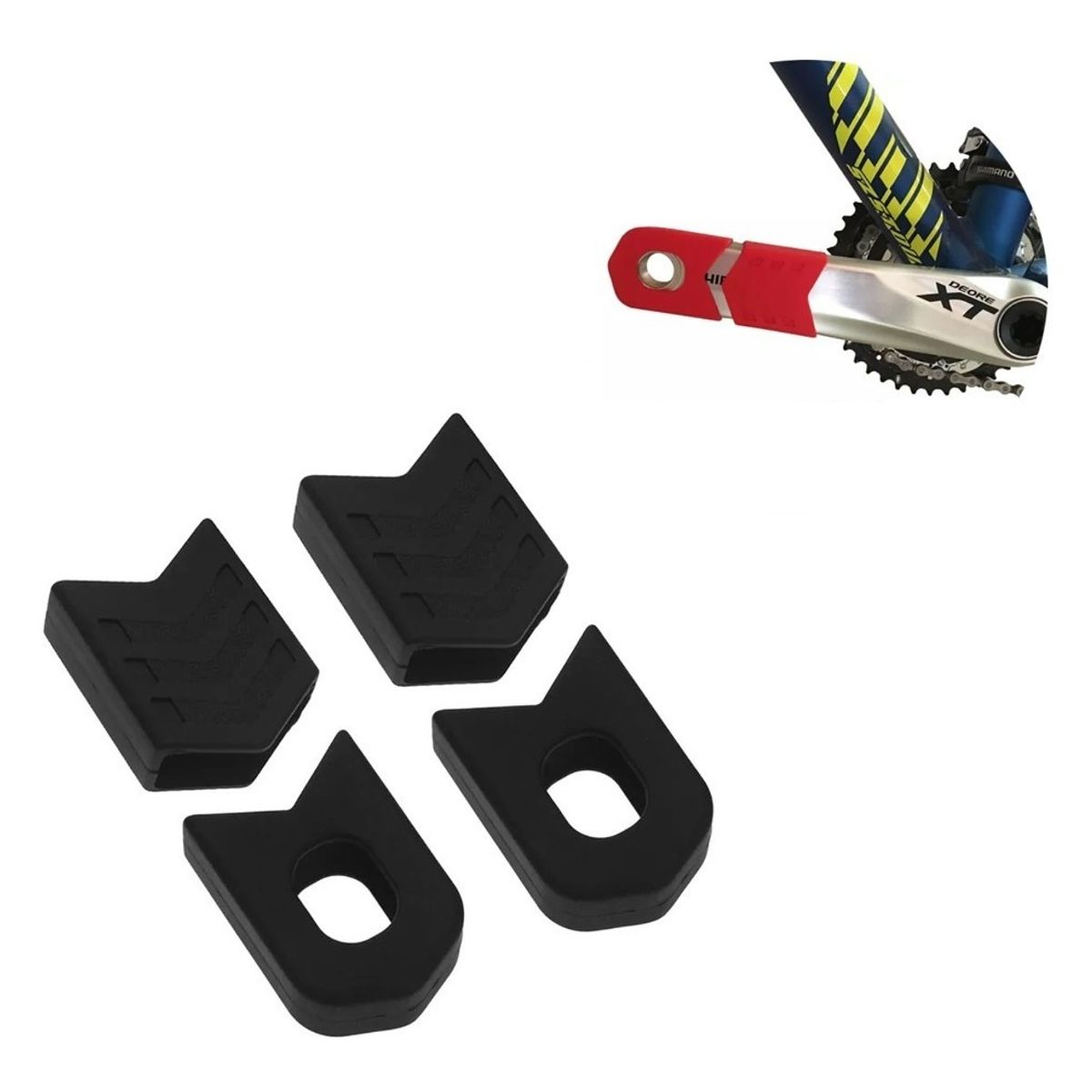 GENERICO - Funda Protector De Silicona Para Biela De Bicicleta Enlee