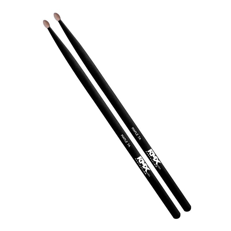 RMX - BAQUETA 7A NEGRA CON PUNTA MADERA MAPLE RMX