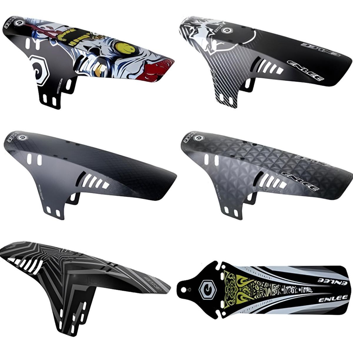 GENERICO - Tapabarro Para Bicicleta, Variedad Diseños - Negro