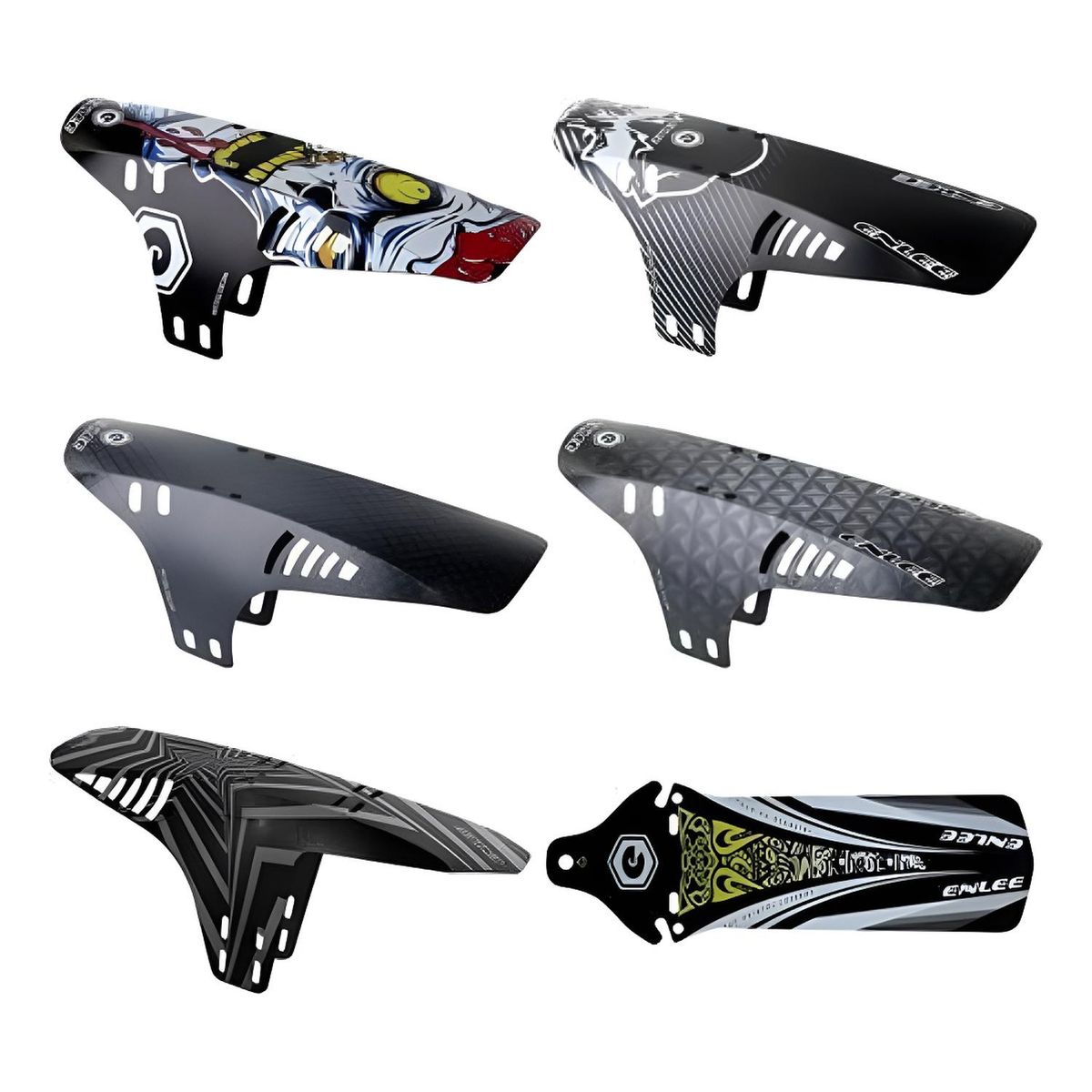 GENERICO - Tapabarro Para Bicicleta, Variedad Diseños - Negro