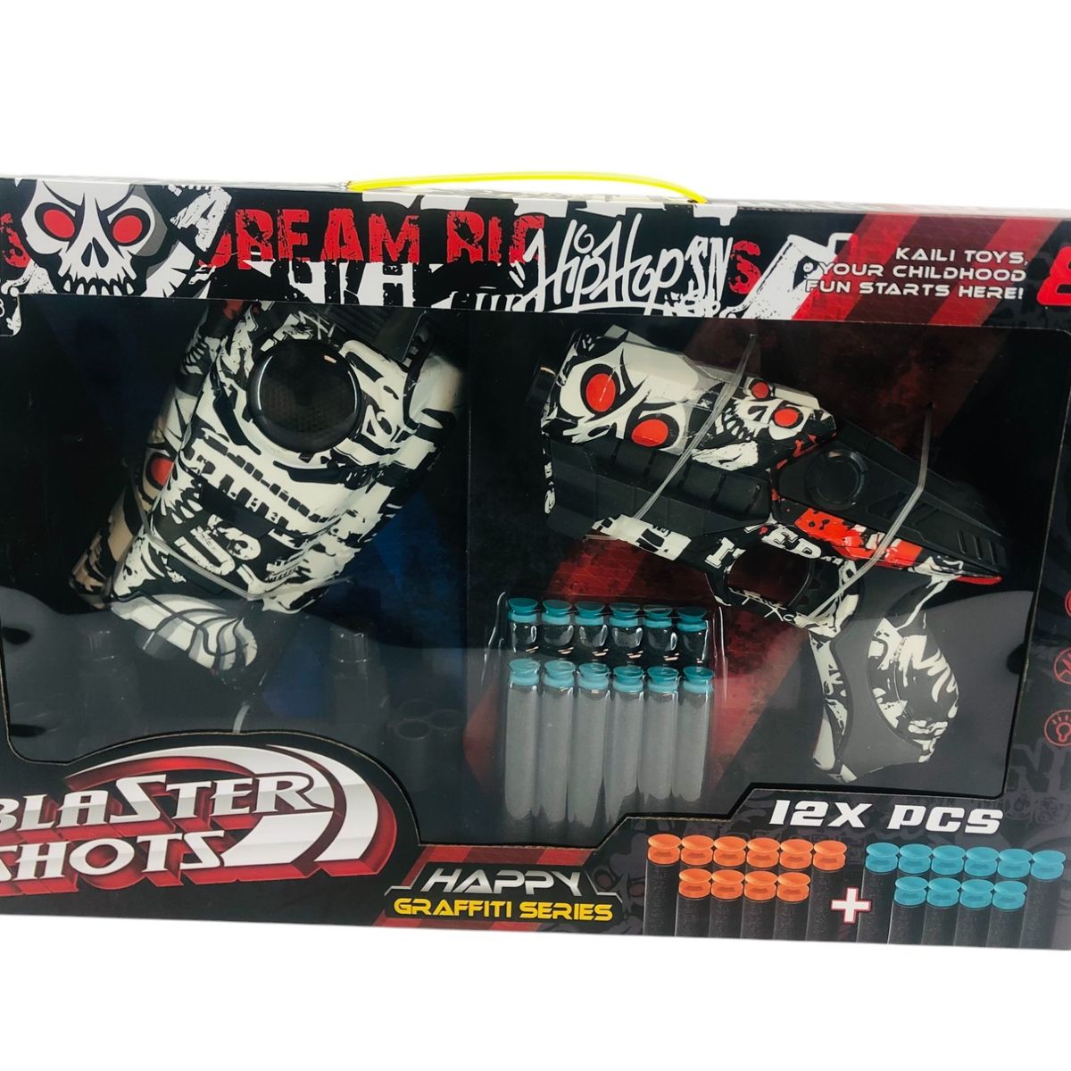 GENERICO - Juguete Set 2 Pistolas Blaster Shots Lanza Dardo 12 Incluido