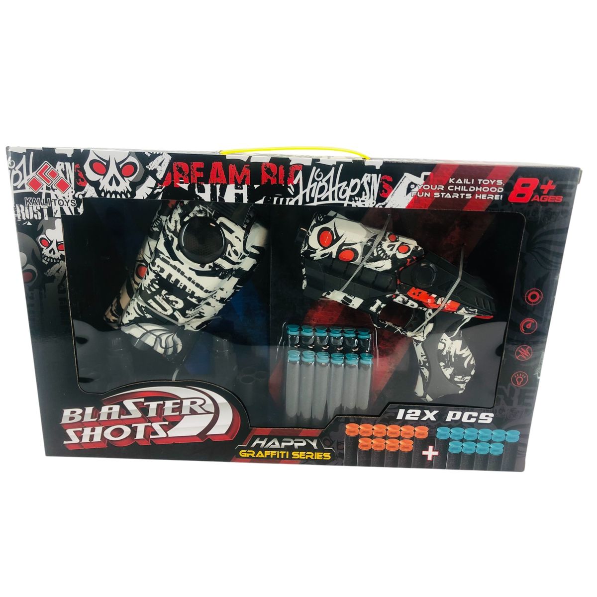 GENERICO - Juguete Set 2 Pistolas Blaster Shots Lanza Dardo 12 Incluido