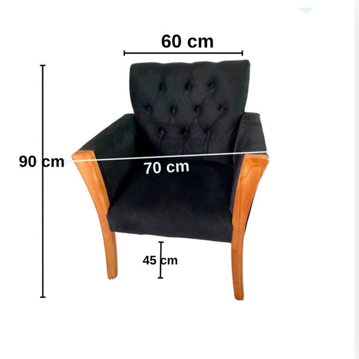 GENERICO - Sitial Negro capitone HOPE miel