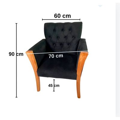 Imagen 2 del producto Sitial Negro capitone HOPE miel