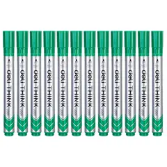 DELI - Pack 24 Marcador para Pizarra Punta Redonda 20mm verde