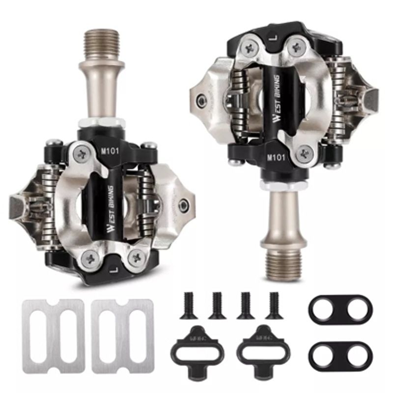 WEST BIKING - Pedales  Calas Anclaje Spd Westbiking Para Mtb Ciclismo